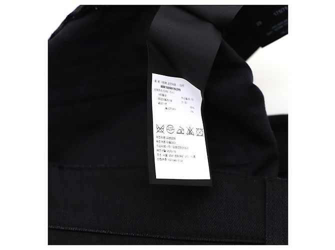 Saint Laurent Calça jeans preta slim fit masculina Preto - vista 8