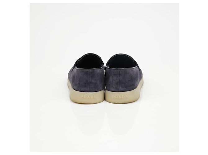 Prada Triangular Logo Loafer Size Blue - view 6
