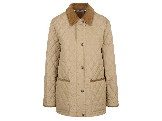 Burberry Damenjacke aus gestepptem Nylon in Halb-Sand Weiß - Ansicht 2