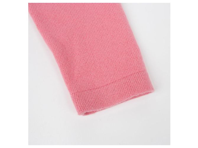 Chanel Tamaño CC Botón Corto Sudadera con Capucha Rosa - vista 7