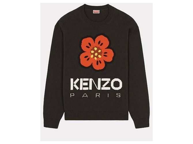 Kenzo Flower Knit Sweater Black - view 7