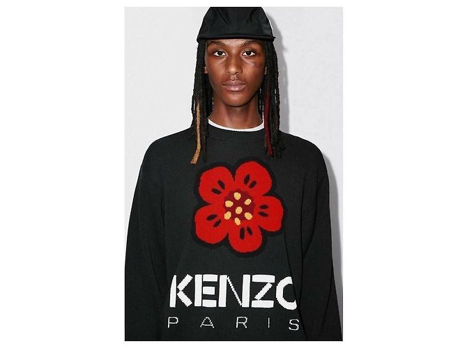 Kenzo Flower Knit Sweater Black - view 8