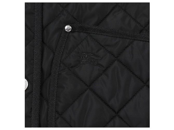 Burberry Giacca cropped in nylon con trapuntatura a diamante Nero - vista 10