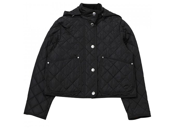 Burberry Giacca cropped in nylon con trapuntatura a diamante Nero - vista 4