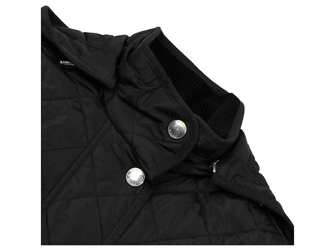 Burberry Giacca cropped in nylon con trapuntatura a diamante Nero - vista 7