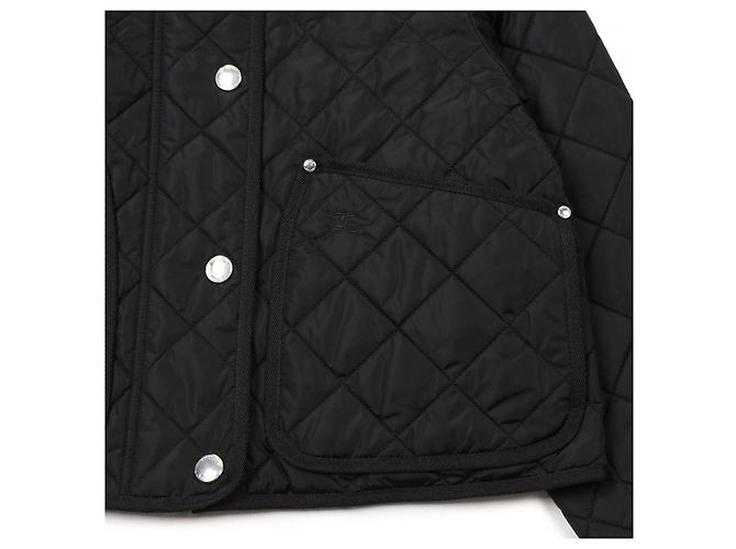 Burberry Giacca cropped in nylon con trapuntatura a diamante Nero - vista 8