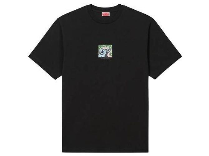 Kenzo Kurzarm-T-Shirt Dschungel-Elefant Schwarz - Ansicht 4