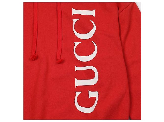 Gucci Felpa con cappuccio con logo stampato Rosso - vista 6
