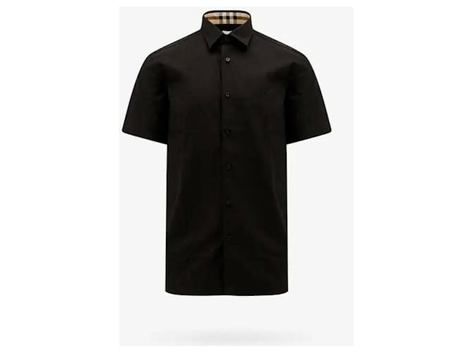 Burberry Camicia a Maniche Corte Sheffield Nero - vista 4