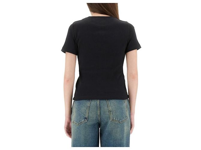 Tory Burch Camiseta de logo de algodón con canalé - vista 6
