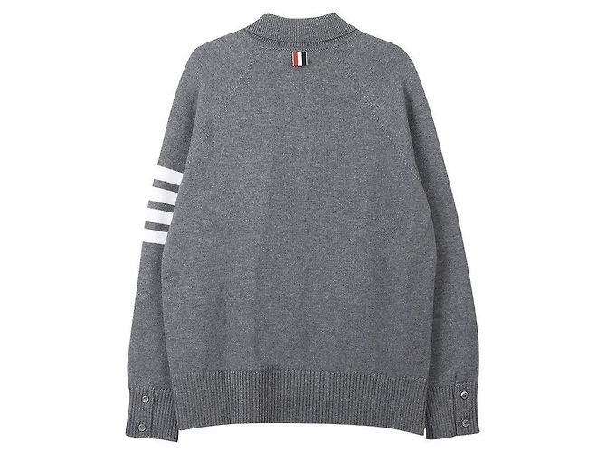 Thom Browne Bar Cardigan mit Streifen Braun - Ansicht 4