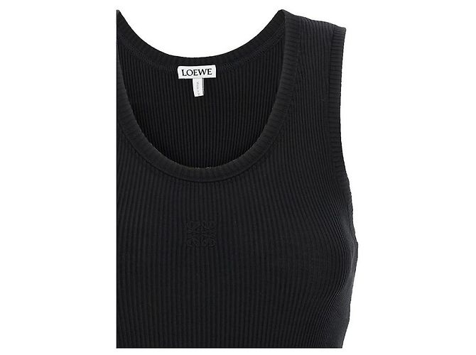 Loewe Anagram Tanktop aus Seide Anagram Schwarz - Ansicht 6
