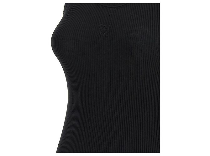 Loewe Anagram Tanktop aus Seide Anagram Schwarz - Ansicht 7