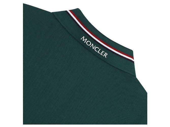 Moncler Polo T-shirt con logo a patch - vista 9