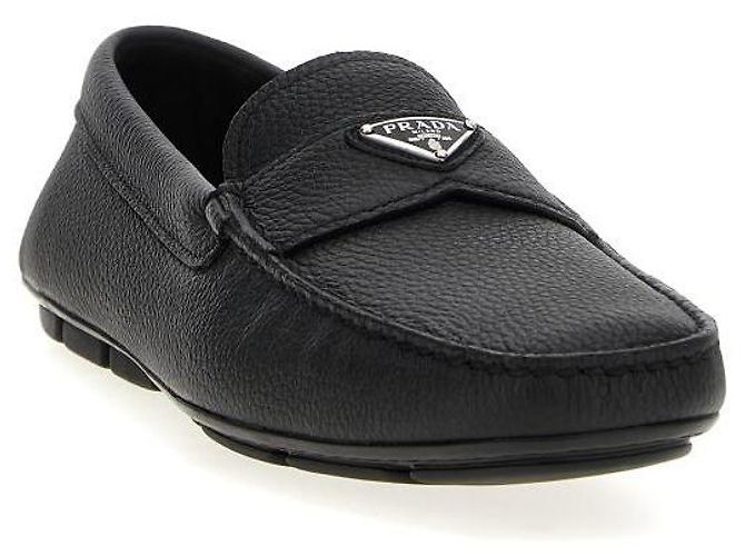 Prada Scarpe da guida in pelle Saffiano ATG Nero - vista 5