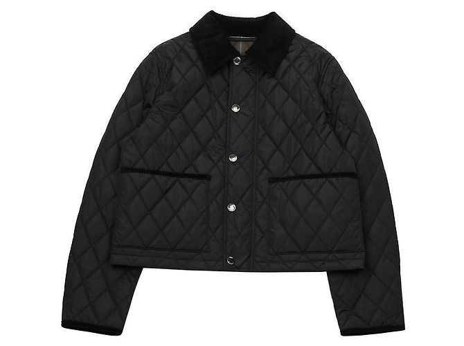 Burberry Jaqueta de nylon matelassê cropped Preto - vista 3