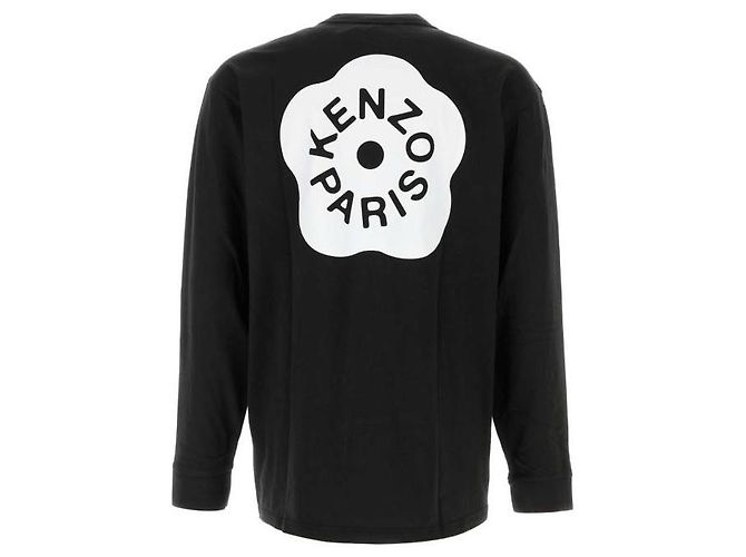 Kenzo Langarm-T-Shirt mit Blumenmuster Schwarz - Ansicht 5