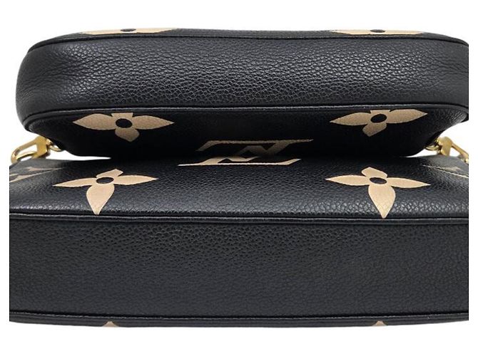 LOUIS VUITTON Monogram Empreinte Multi Pochette Acessórios Bolsa de Ombro Feminina Marrom - vista 3