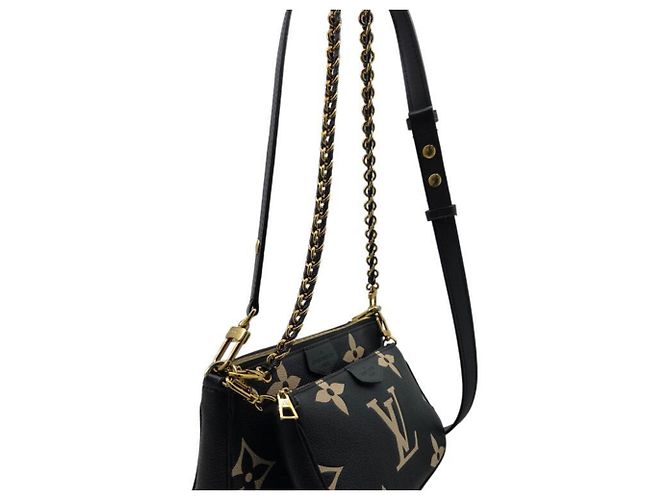 LOUIS VUITTON Monogram Empreinte Multi Pochette Acessórios Bolsa de Ombro Feminina Marrom - vista 9