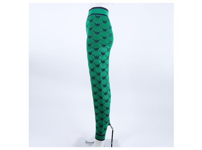 Pantalones de punto con banda Gucci Adidas Verde - vista 2