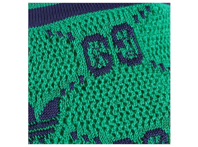 Pantalones de punto con banda Gucci Adidas Verde - vista 4
