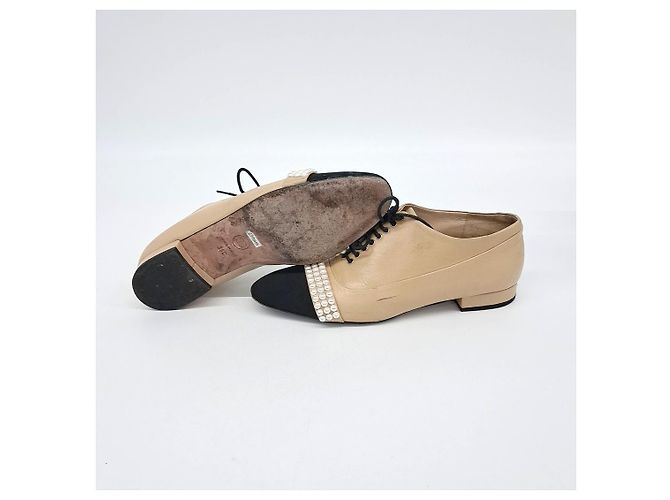 Mocassini decorati con perle Chanel Marrone - vista 4