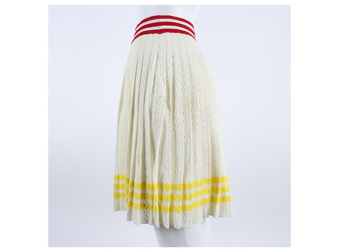 Falda de punto Gucci Adidas Blanco - vista 2