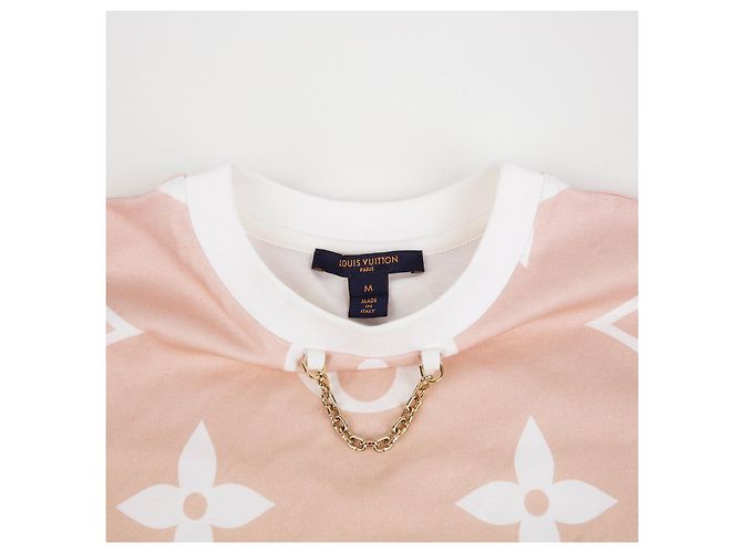 Louis Vuitton Kurzarm-T-Shirt mit Logo-Kettenverzierung Größe Mehrfarben - Ansicht 4