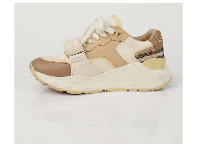 Burberry Sneakers Ramsay Marrone - vista 3