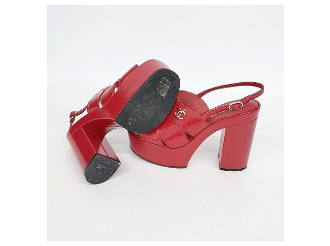 Sandali aperti Chanel Rosso - vista 4