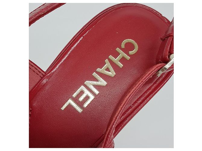 Sandali aperti Chanel Rosso - vista 6