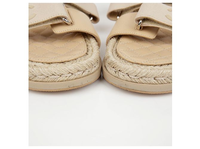 Chanel Velcro-Seil-Sandalen Größe Braun - Ansicht 5