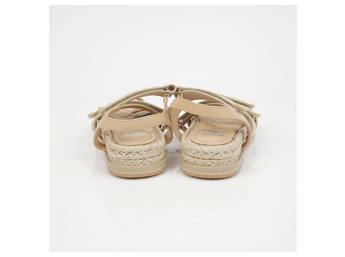 Chanel Velcro-Seil-Sandalen Größe Braun - Ansicht 7
