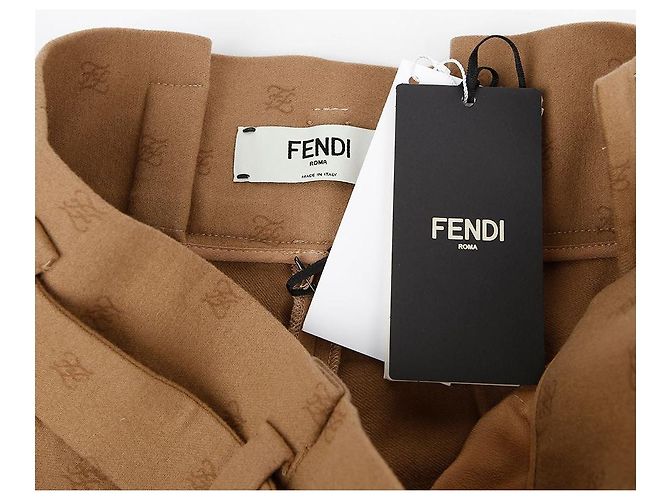 Fendi Pantalones de tiro alto Castaño - vista 5