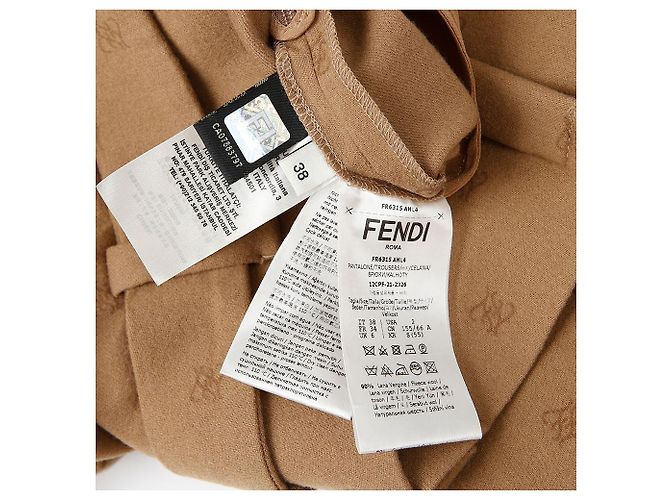 Fendi Pantalones de tiro alto Castaño - vista 8