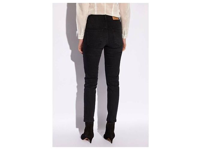 Isabel Marant Slim Denim Hose Schwarz - Ansicht 6