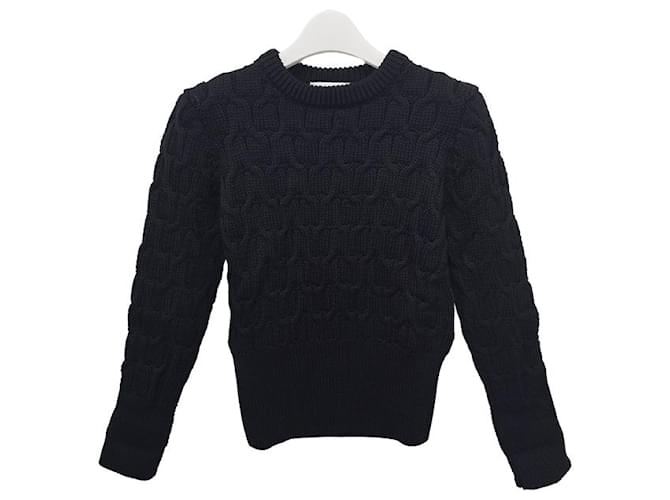Thom Browne Kreuzkabel-Wollstrick navy Blau - Ansicht 15