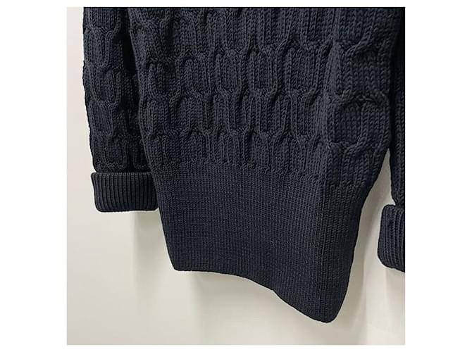 Thom Browne Kreuzkabel-Wollstrick navy Blau - Ansicht 9