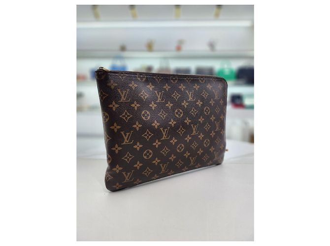 Louis Vuitton Clutch in tela monogramma Marrone - vista 13