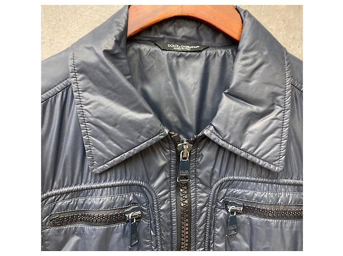 Dolce & Gabbana Giacca Blouson in Nylon Blu Navy - vista 6