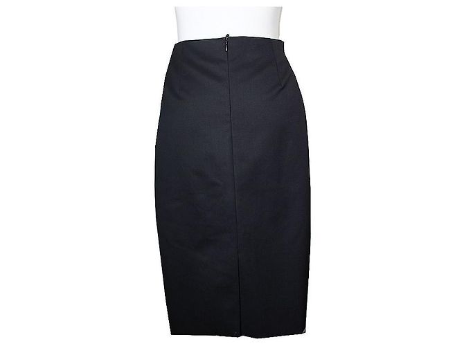 Escada Falda de mezcla de lana negra Negro - vista 2