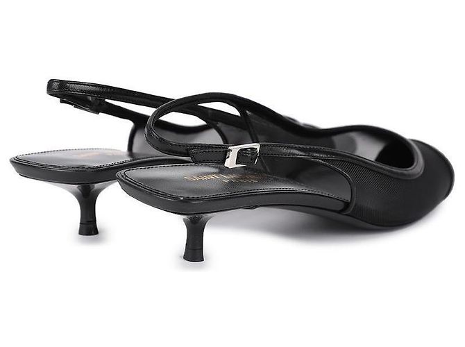 Saint Laurent Women's Mesh Slingback Heels - view 8