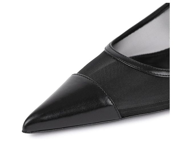 Saint Laurent Women's Mesh Slingback Heels - view 9