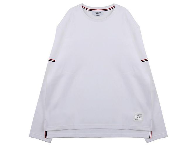 Thom Browne Rugby Baumwoll Rundhals T-Shirt Weiß - Ansicht 3