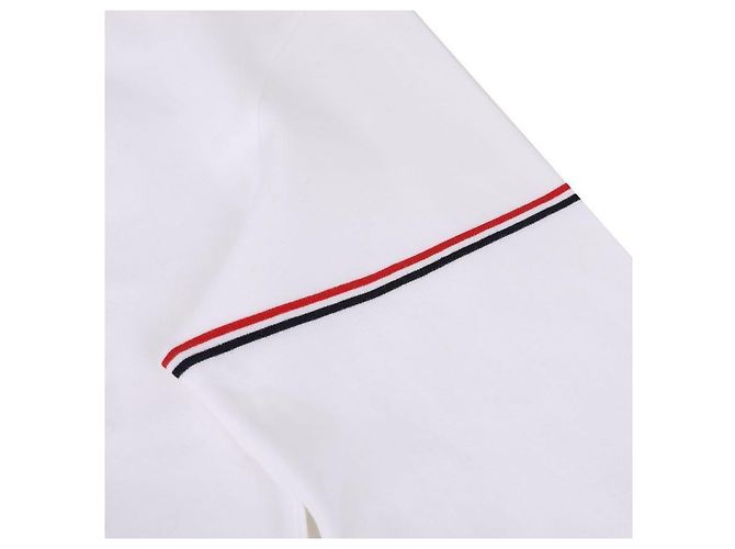 Thom Browne Rugby Baumwoll Rundhals T-Shirt Weiß - Ansicht 8