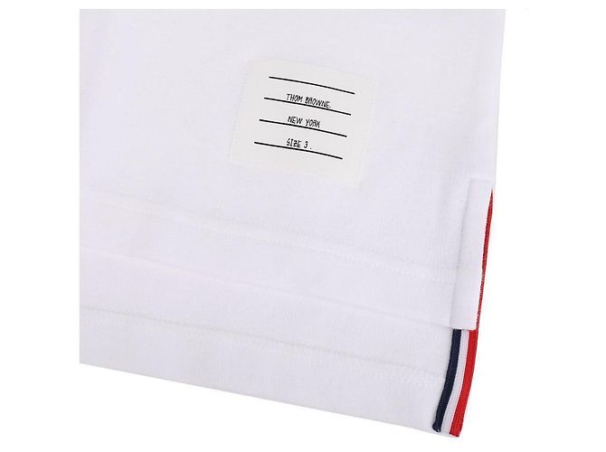 Thom Browne Rugby Baumwoll Rundhals T-Shirt Weiß - Ansicht 9