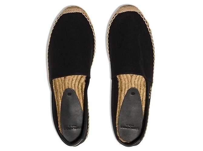 Saint Laurent Espadrillas con logo ricamato Nero - vista 7