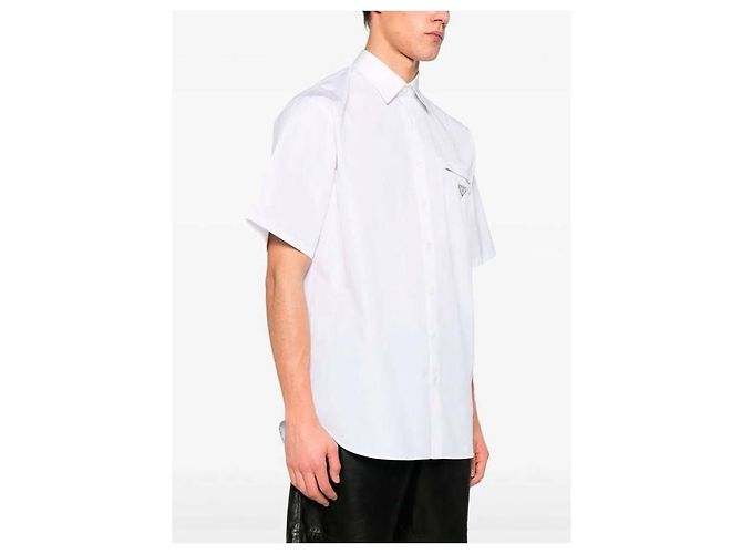 Prada Camicia a maniche corte in popeline - vista 6