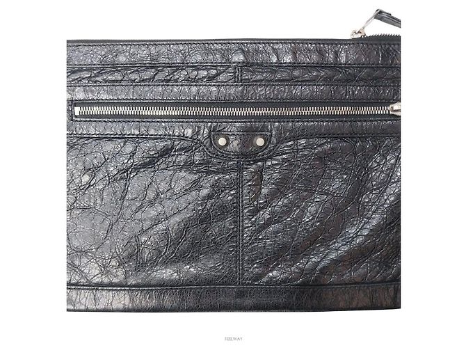 Balenciaga Borsa a tracolla con clip Motor Forté Nero - vista 3