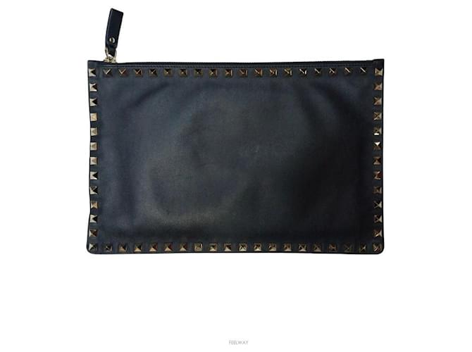Valentino Clutch Rockstud Nero - vista 2